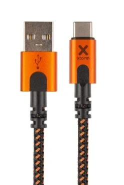 Xtreme USB Auf USB-C Kabel - 1.5 Meter - Schwarz/Orange