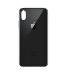 BACK COVER VETRO SCOCCA POSTERIORE CON ADESIVO PER IPHONE X NERO