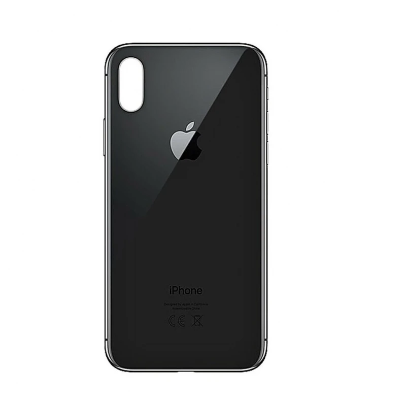 BACK COVER VETRO SCOCCA POSTERIORE CON ADESIVO PER IPHONE X NERO 3 BACK COVER VETRO SCOCCA POSTERIORE CON ADESIVO PER IPHONE X NERO