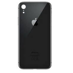 BACK COVER VETRO SCOCCA POSTERIORE CON ADESIVO PER IPHONE XR NERO