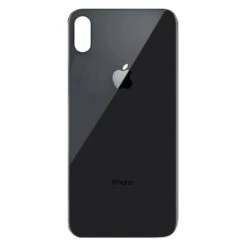 BACK COVER VETRO SCOCCA POSTERIORE CON ADESIVO PER IPHONE XS MAX NERO
