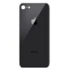 BACK COVER VETRO SCOCCA POSTERIORE PER IPHONE 8 NERO CON ADESIVO