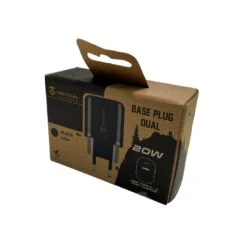 CARICATORE USB C 20W TACTICAL CARICABATTERIE RAPIDO 2 PRESE USB NERO