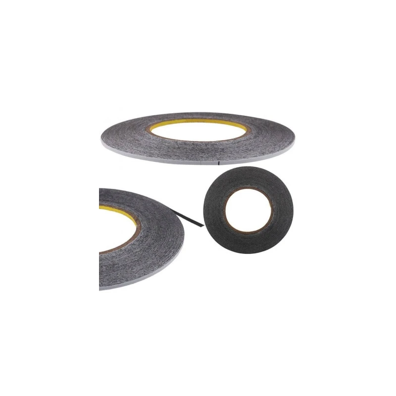 ROTOLO DI BIADESIVO 3M ORIGINALE 5mm BOBINA Da 50m Nero 2 ROTOLO DI BIADESIVO 3M ORIGINALE 5mm BOBINA Da 50m Nero